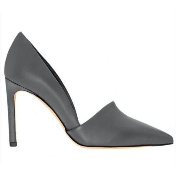 VINCE Cosette Pointed Toe‎ d'Orsay Leather Pumps Gray Graphite 9M EUR 40 $350 - Picture 2 of 12